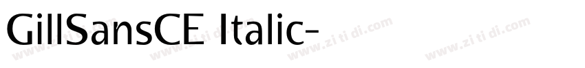 GillSansCE Italic字体转换